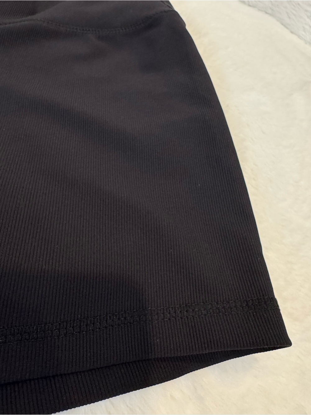 High-Waist Black Women’s Active Shorts - Picture 2 of 3